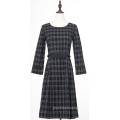 Women's Black and white checkered Casual Dress